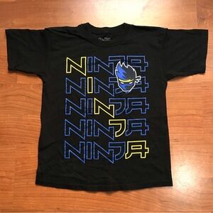 NINJA Boys Black graphic T shirt